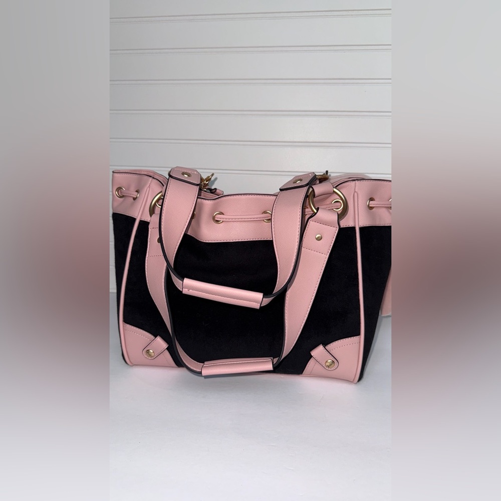Juicy Couture Juicy Lovers Club Pink Black Tote Bag NWT - Picture 10 of 13